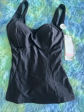 CALIA by Carrie Underwood Black Power Sculpt Tankini Top